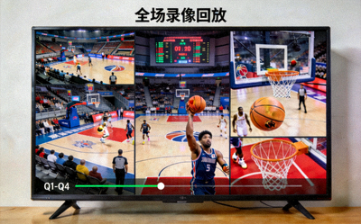 赛事录像回放截图 - 篮球比赛全场录像，多角度镜头